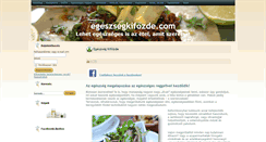 Desktop Screenshot of egeszsegkifozde.com